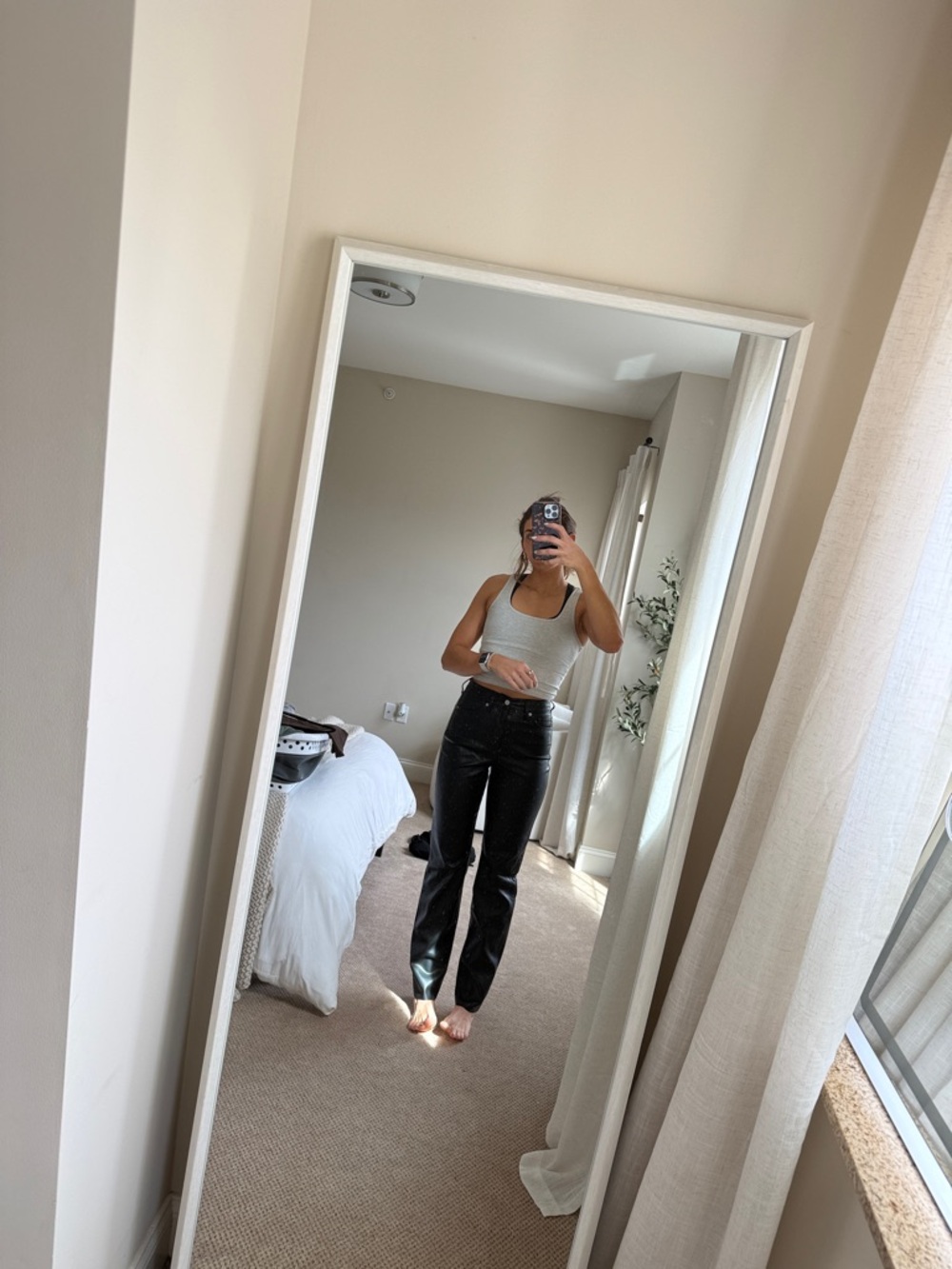 Express Black Leather Pants